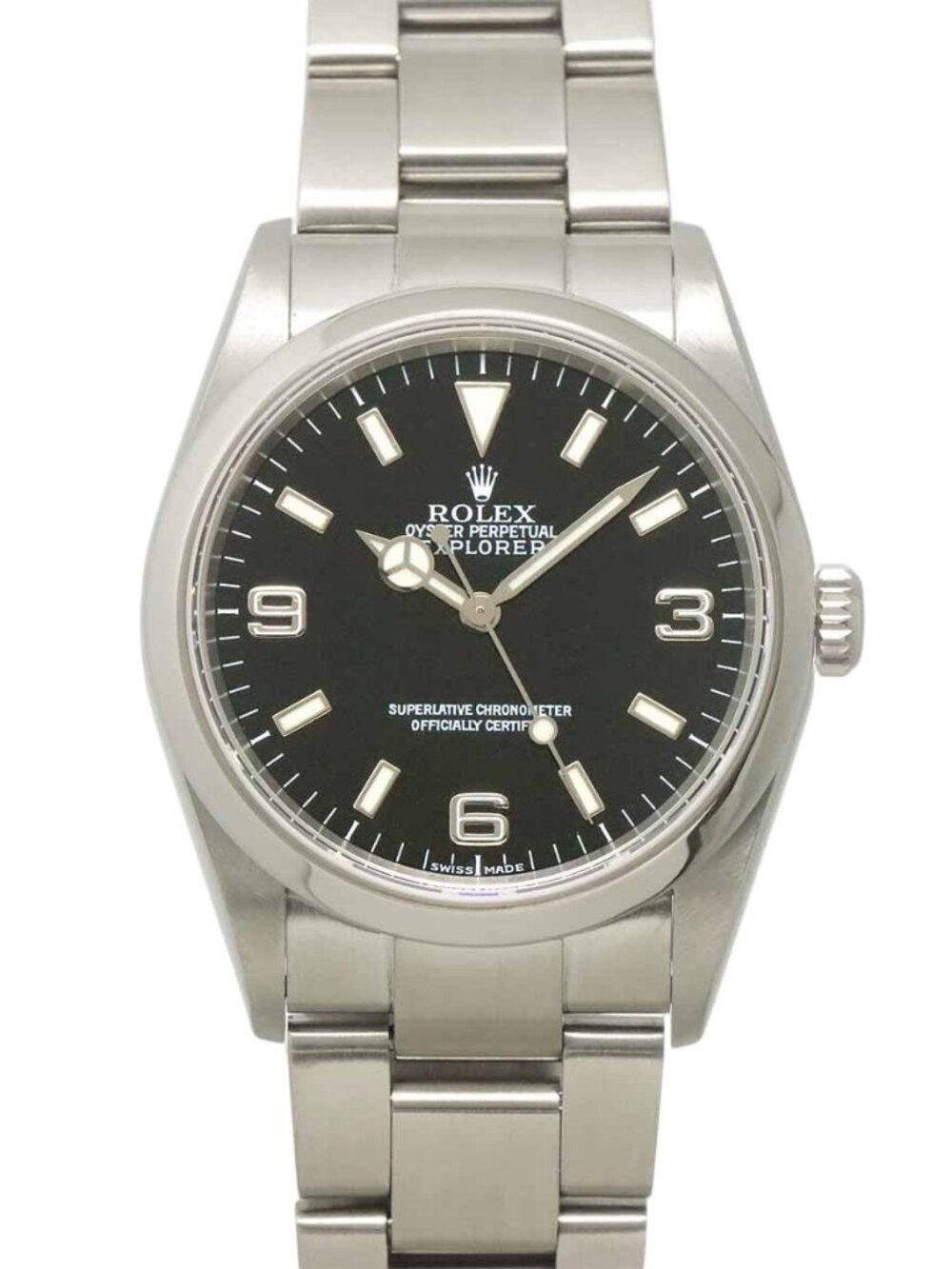 Rolex Number Watch Black Automatic Winding Explorer